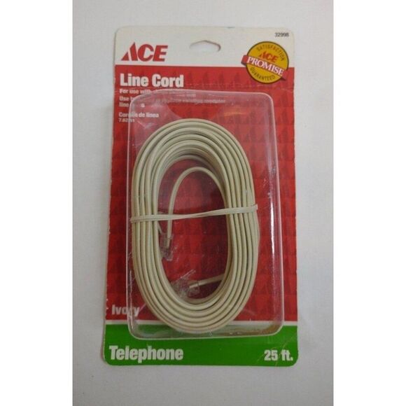 Telephone Line Cord ACE Hardware 25ft with Modular Plugs Line Cord - Picture 2 of 13